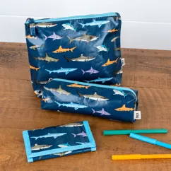 children's wallet - sharks children's wallet - sharks