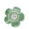 plat à fleurs en céramique 11cm - vert