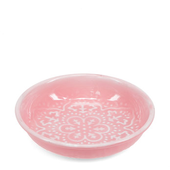 schmuckschale aus emaille (10 cm) - pink
