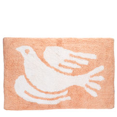 tufted cotton bath mat - white dove