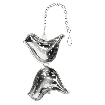 tee-ei aus edelstahl - vogel