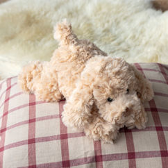 peluche douce - chien marron clair