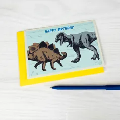 birthday card - prehistoric land birthday card - prehistoric land