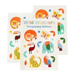 tatouages temporaires wild wonders (2 feuilles) tatouages temporaires wild wonders (2 feuilles)