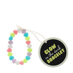 glow in the dark bracelet - hearts
