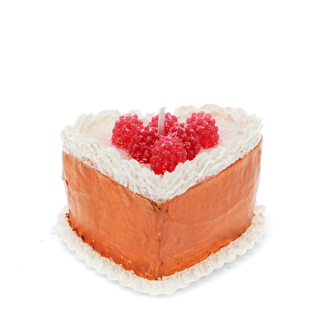 sweet treat candle - heart cake