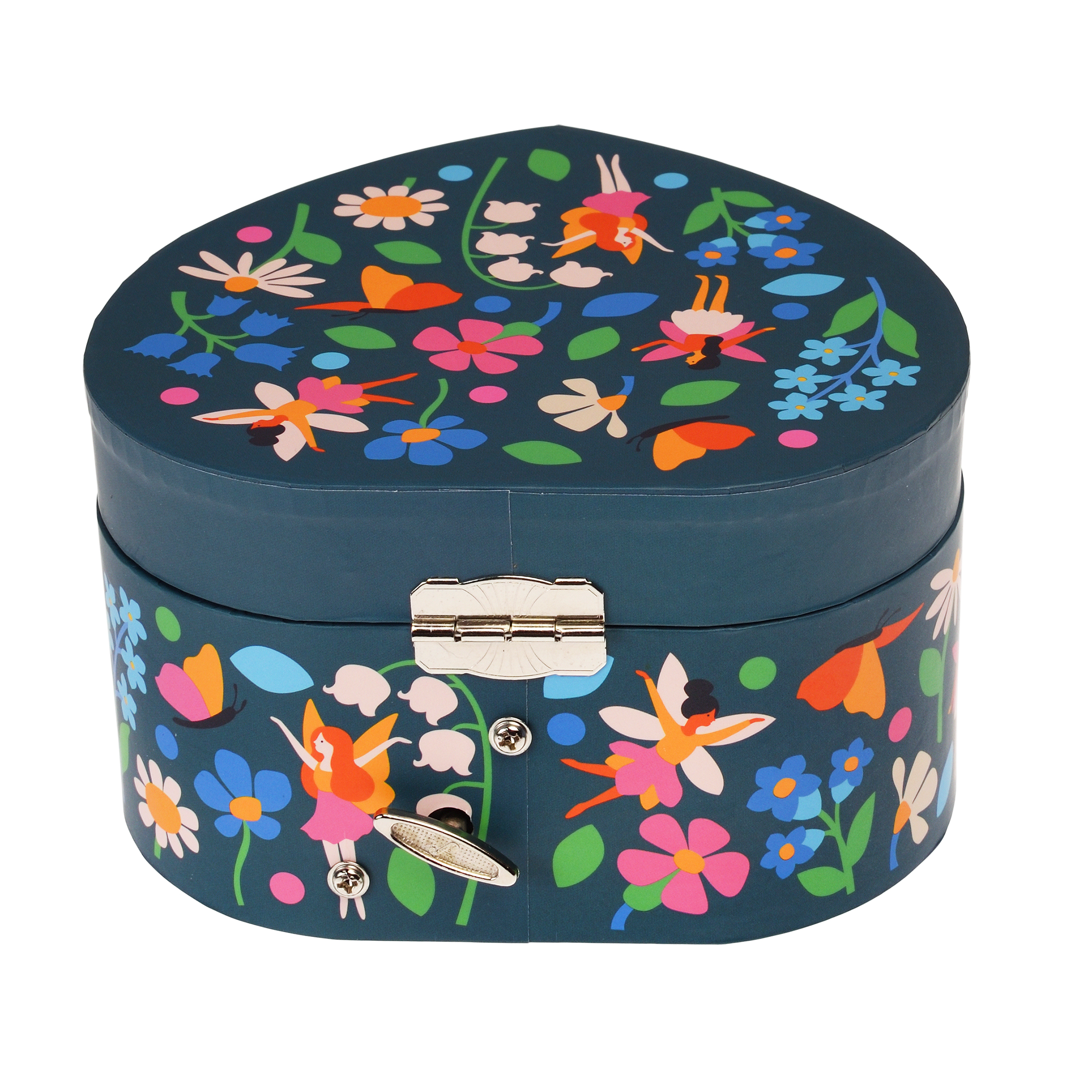 heart musical jewellery box - fairies in the garden
