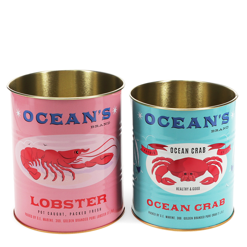 medium storage tins (set of 2) - ocean's brand