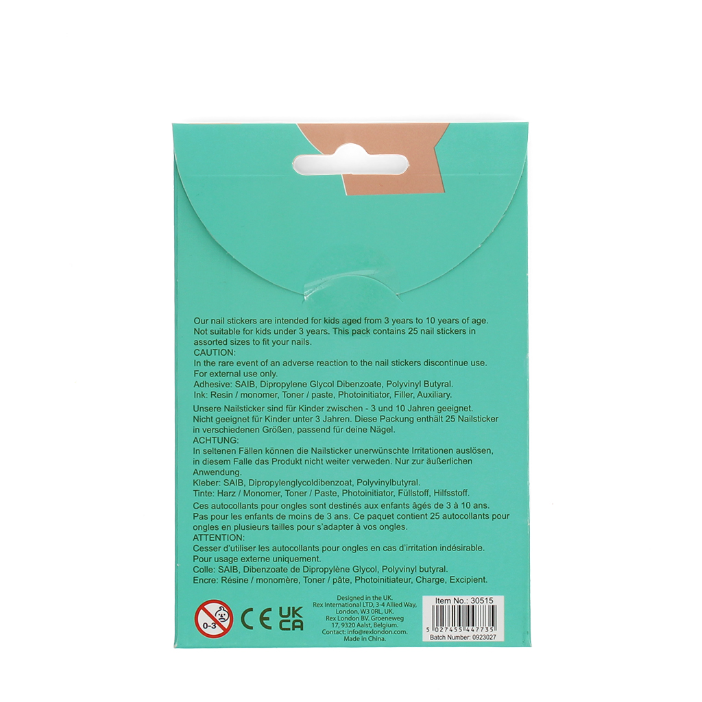 autocollants ongles pour enfants - baby dinos