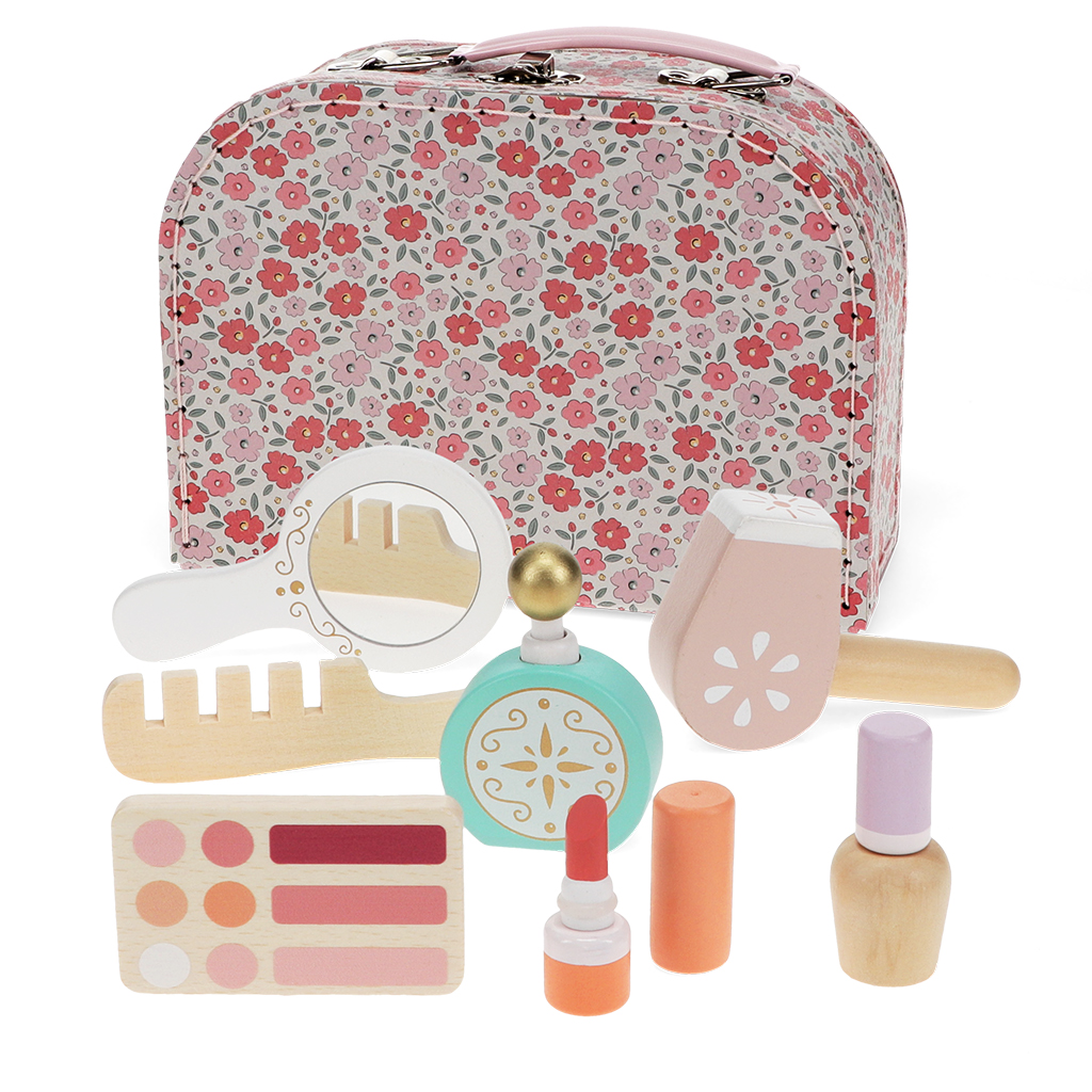 hölzerner makeup-koffer