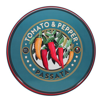 round metal serving tray - passata