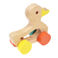 wooden push along toy - duck