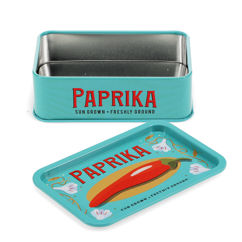 mini storage tin with lid - paprika