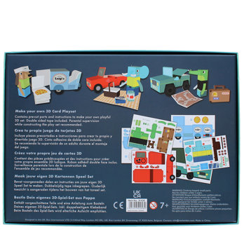 jeu de cartes 3d - animaux et voitures