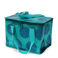insulated lunch bag - blue on turquoise spotlight