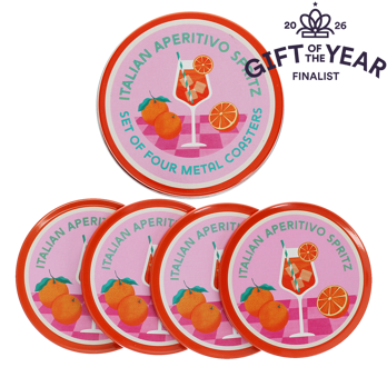 metal coasters (set of 4) - aperitivo spritz