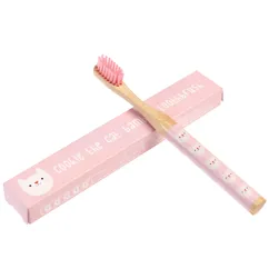 children's bamboo toothbrush - cookie the cat