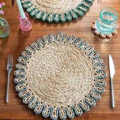 set de table en cosses de maïs - gris set de table en cosses de maïs - gris