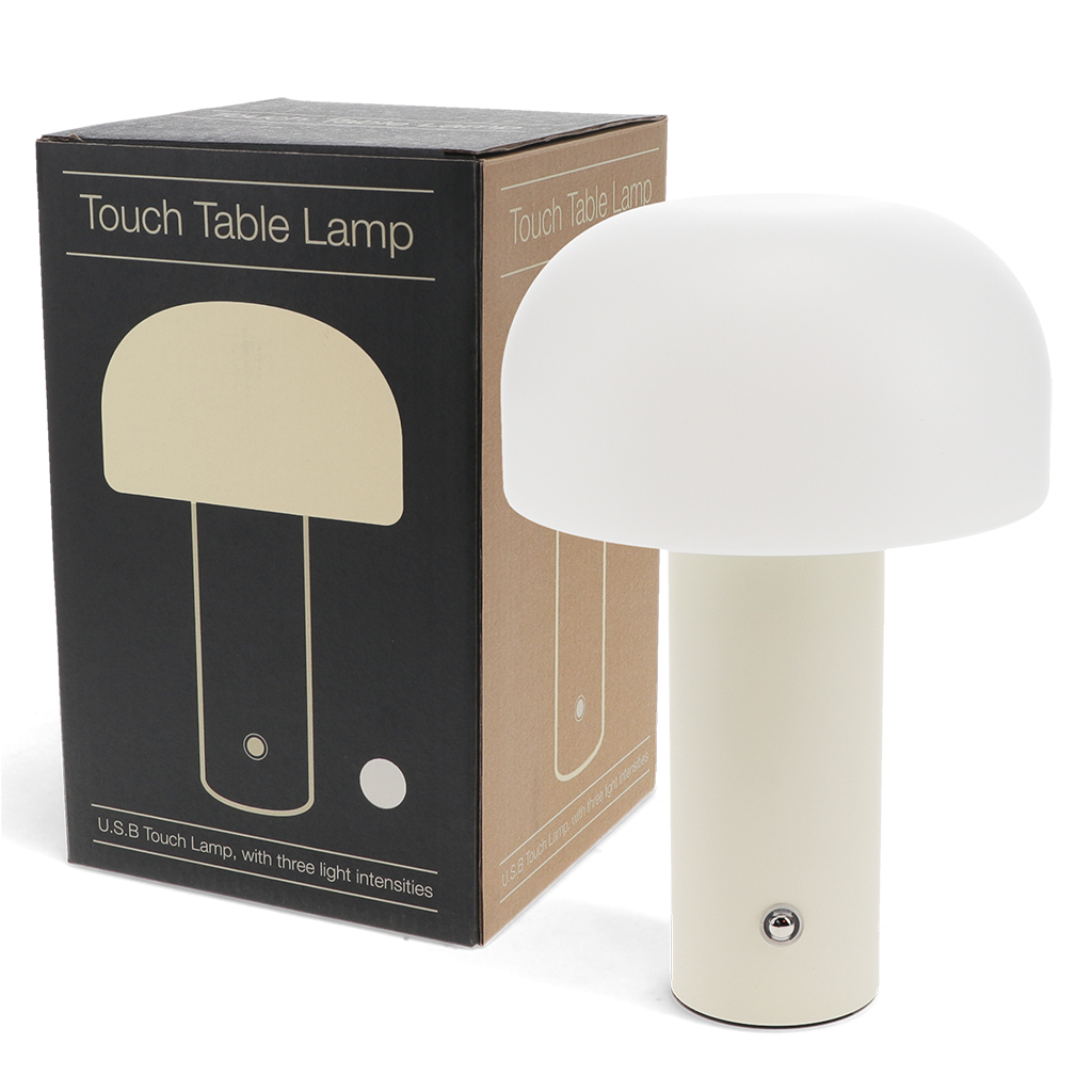 lampe tactile champignon rechargeable usb - gris