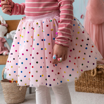 kinderock - party-tutu mit punkten