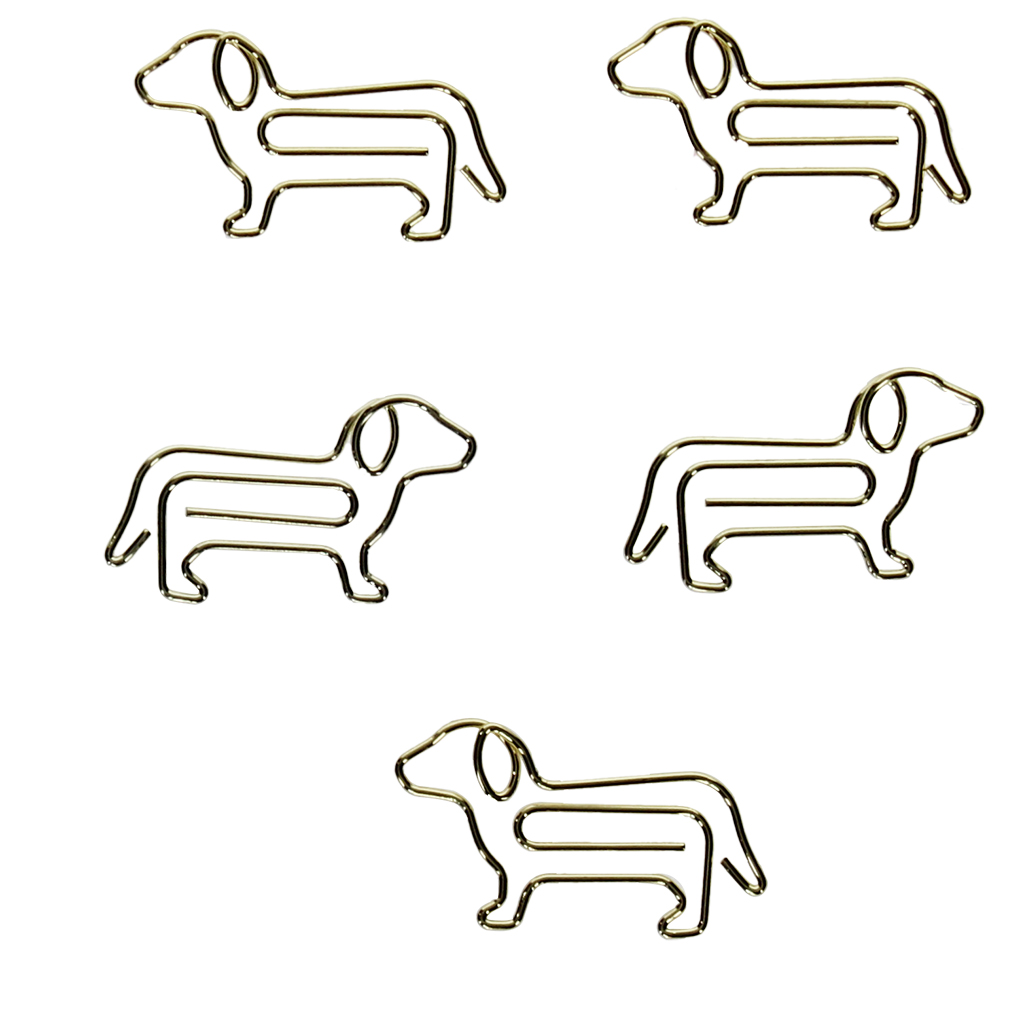 büroklammern in hundeform (5-er set) - dog park