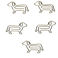 dog shaped paper clips (set of 5) - dog park