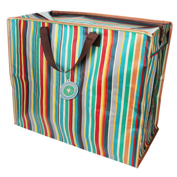 grand sac de rangement - rayures rétro années 70