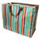 grand sac de rangement - rayures rétro années 70