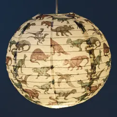 paper lampshade - prehistoric land