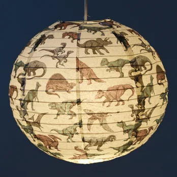 paper lampshade - prehistoric land paper lampshade - prehistoric land