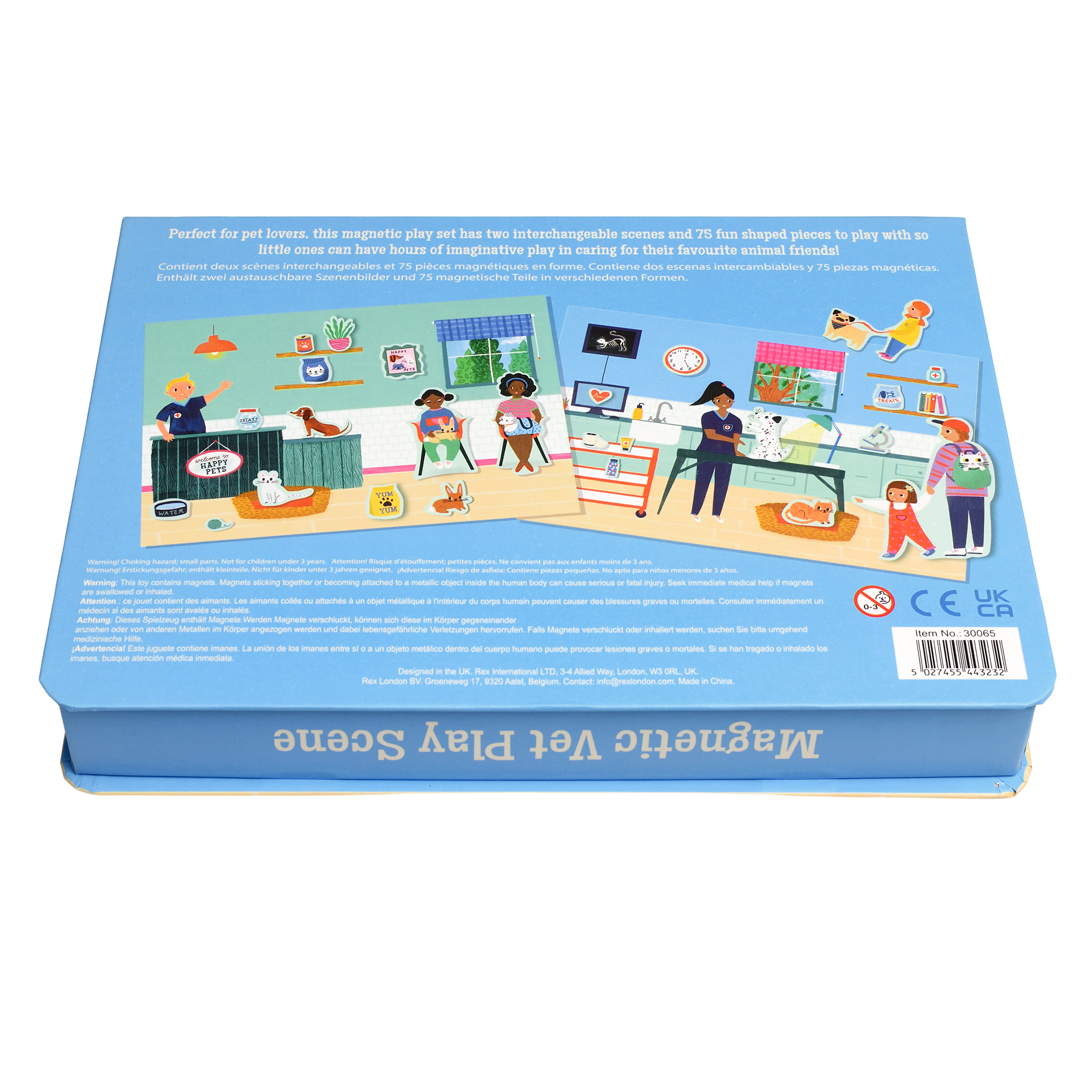 magnetic vet play scene set (75 pieces)