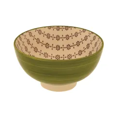 flamenco-schale aus keramik grün