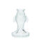 glass candlestick (12cm) - pale blue fish