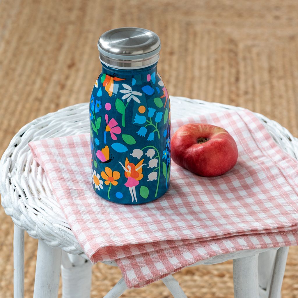 stainless steel bottle 250ml - fairies in the garden