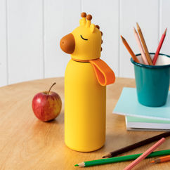 children's animal head drinks bottle - giraffe