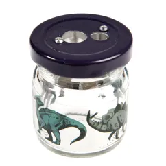 taille-crayon pot en verre prehistoric land taille-crayon pot en verre prehistoric land