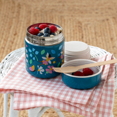 stainless steel food flask - fairies in the garden