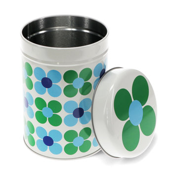 vorratsdose - blue and green daisy