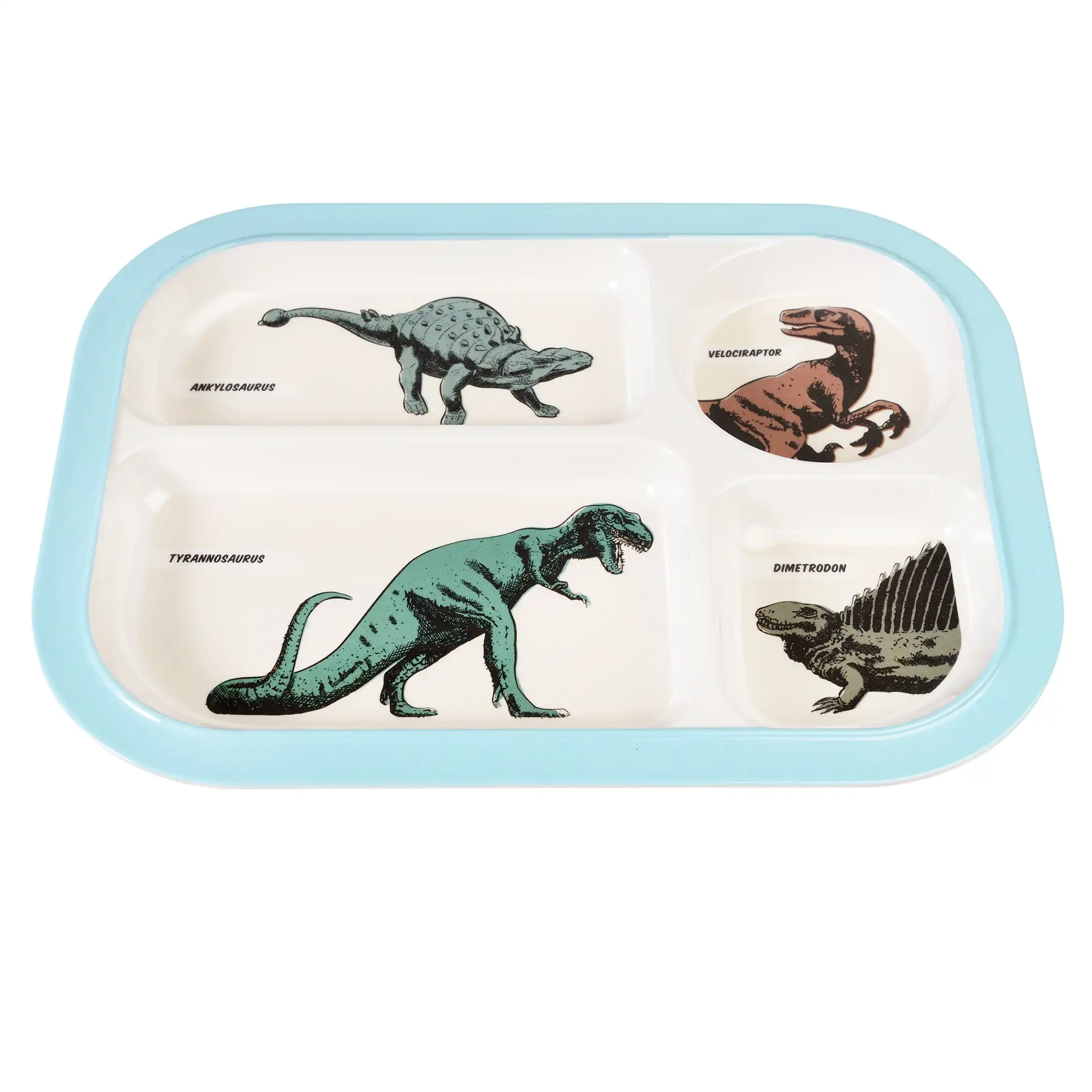 melamine food tray - prehistoric land