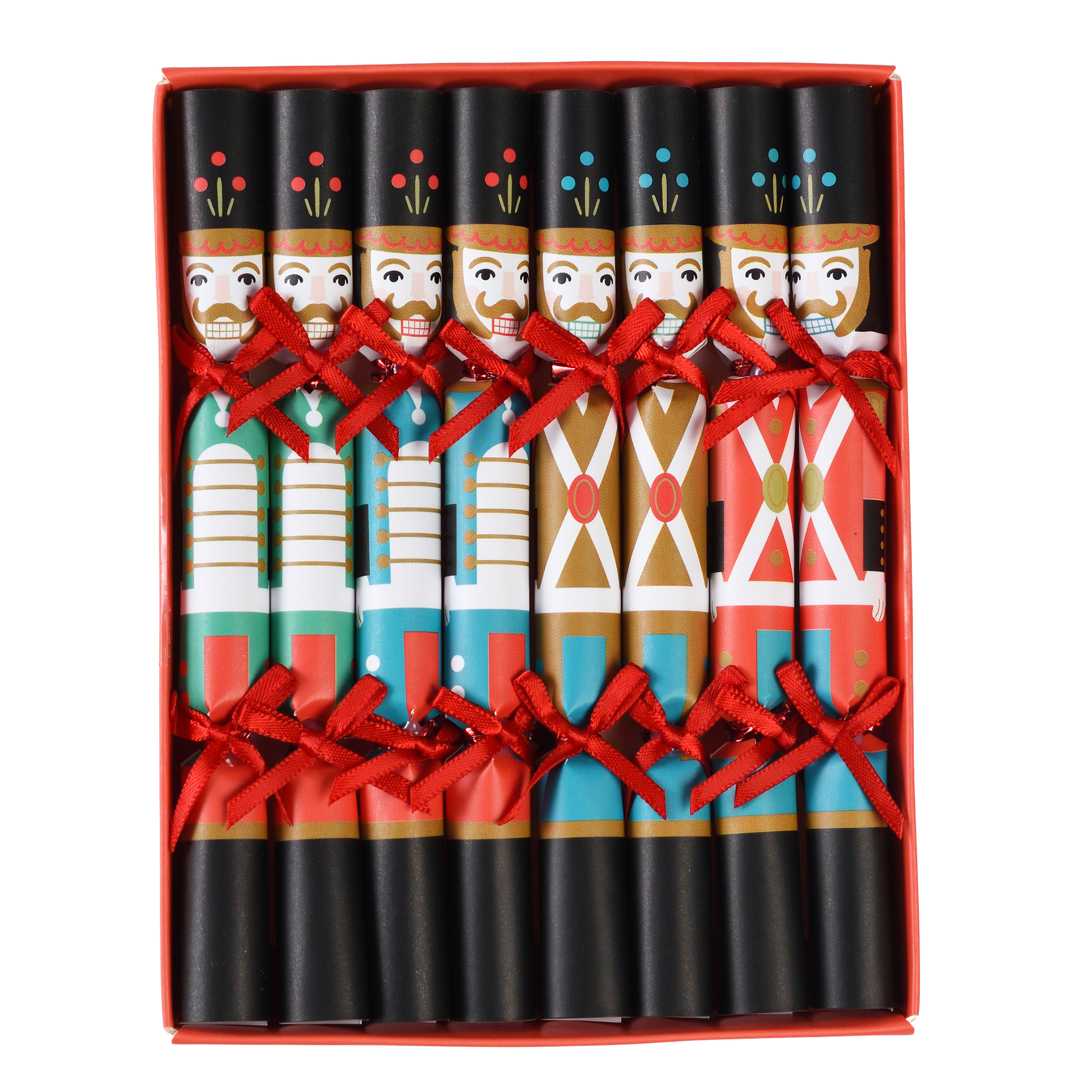 mini décorations d'arbre de noël soldat casse-noisette (lot de 8)