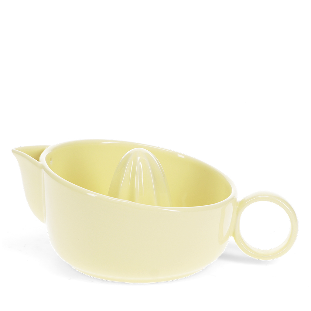 zitronenpresse aus keramik - gelb