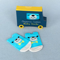 pair of baby socks - blue bear