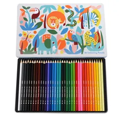 36 crayons de coloriage en boite wild wonders 36 crayons de coloriage en boite wild wonders