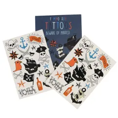 temporary tattoos - beware of the pirates temporary tattoos - beware of the pirates