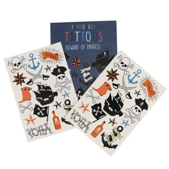abwaschbare tattoos piraten