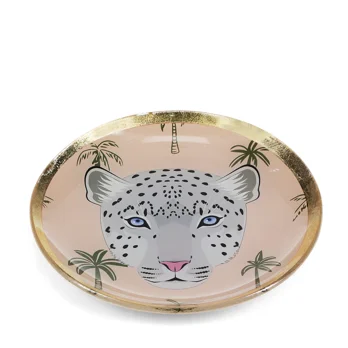 coupe à bijoux en verre - léopard coupe à bijoux en verre - léopard