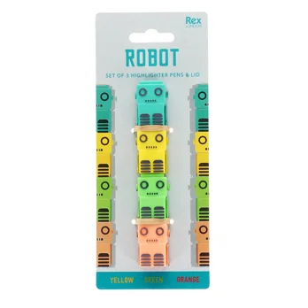 highlighter set zum zusammenstecken - roboter highlighter set zum zusammenstecken - roboter