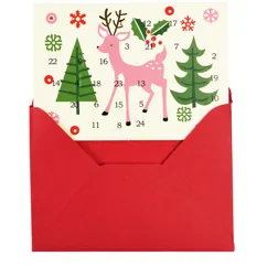 miniature advent calendar christmas card - 50s christmas miniature advent calendar christmas card - 50s christmas