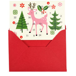 carte de noël miniature de l'avent 50s christmas