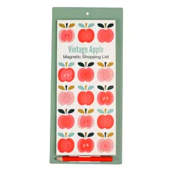 magnetic shopping list - vintage apple